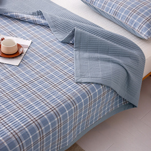 双面a类母婴级纯棉床盖四季通用宿舍单人榻榻米全棉夹棉加厚床单