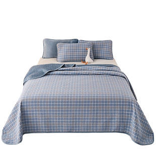 一面绒一面纯棉床盖冬季加绒四季通用牛奶绒榻榻米夹棉床单三件套