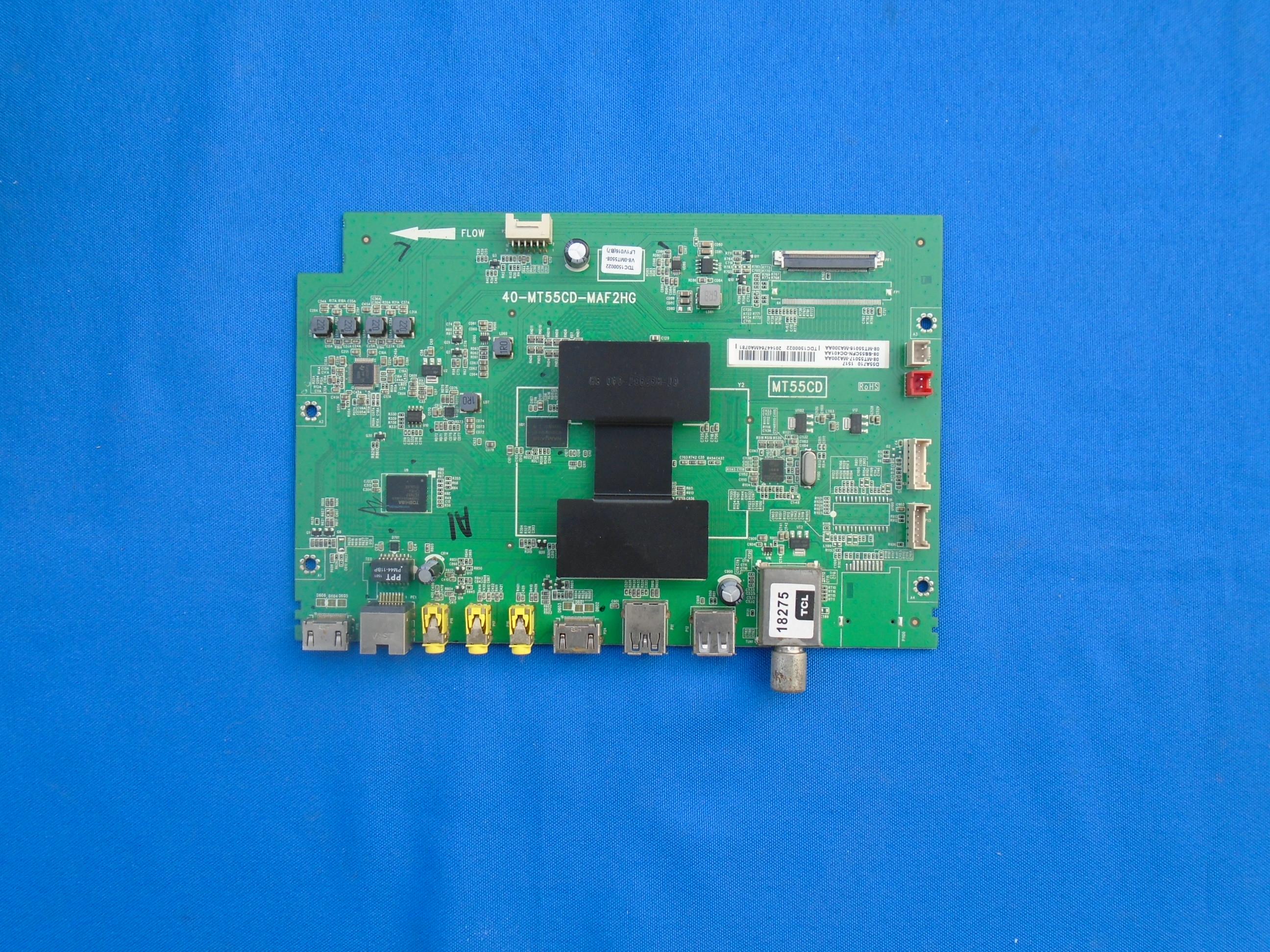 实拍原装TCL D55A710液晶电视 主板40-MT55CD-MAF2HG屏LVF550ND2L