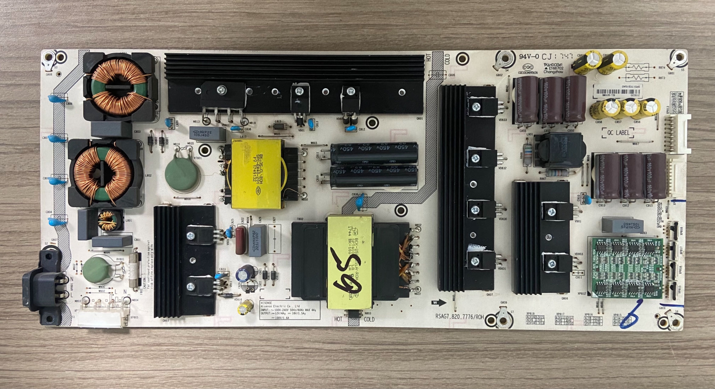 原装海信LED65NU7700U电源板RSAG7.820.7776/ROH HLL-5070WB实拍~