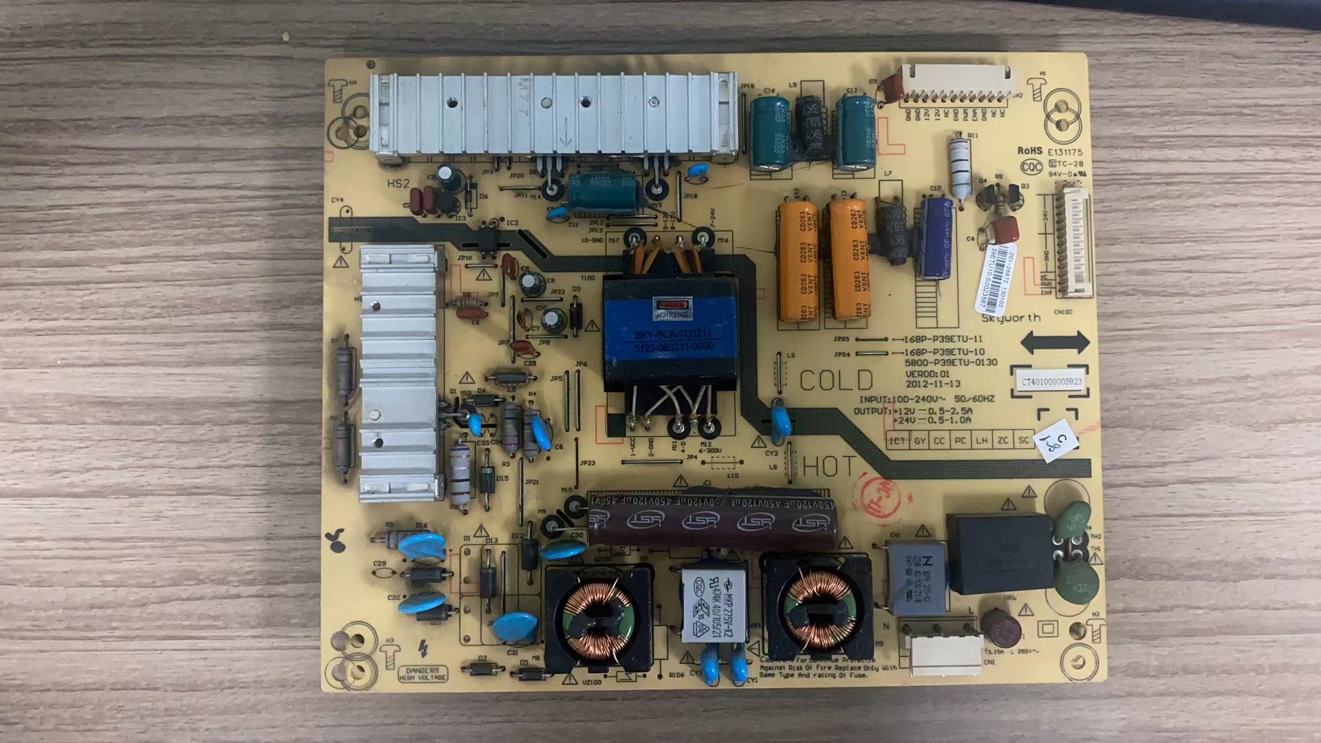 原厂创维39E5CHR电源板5800-P39ETU-0130 168P-P39ETU-10/11测好