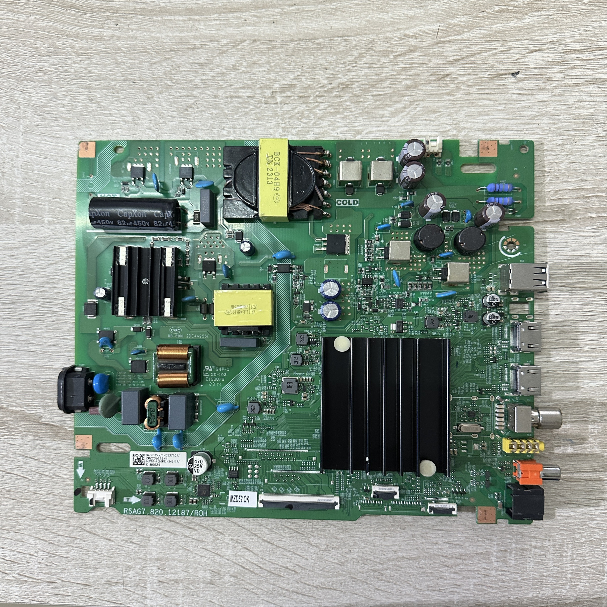 S海信65V1K-R(BOM1)346117主板RSAG7.820.12187屏HD650HIU41-T0B4