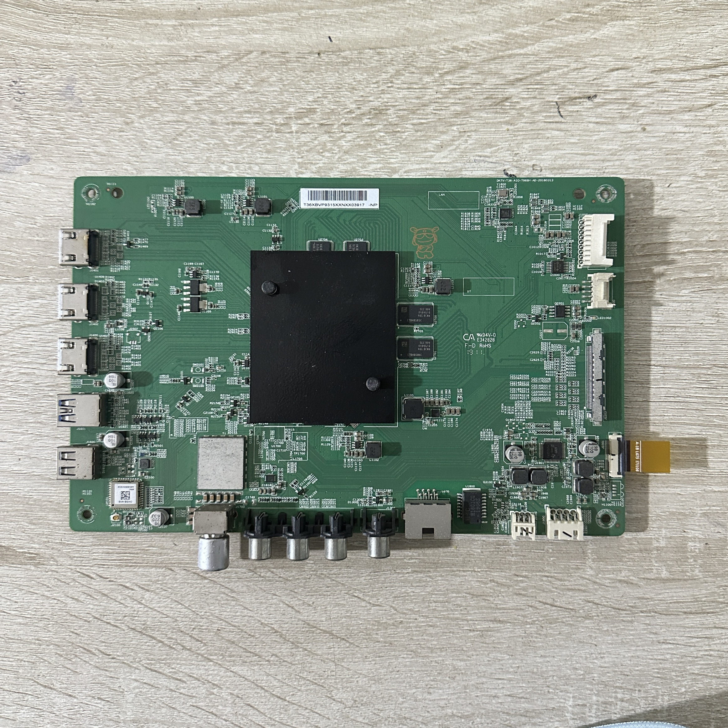 A小米L75M5-AB主板DKTV-T36-AI0-T968H-AD-20180313屏MI75TV(T36)