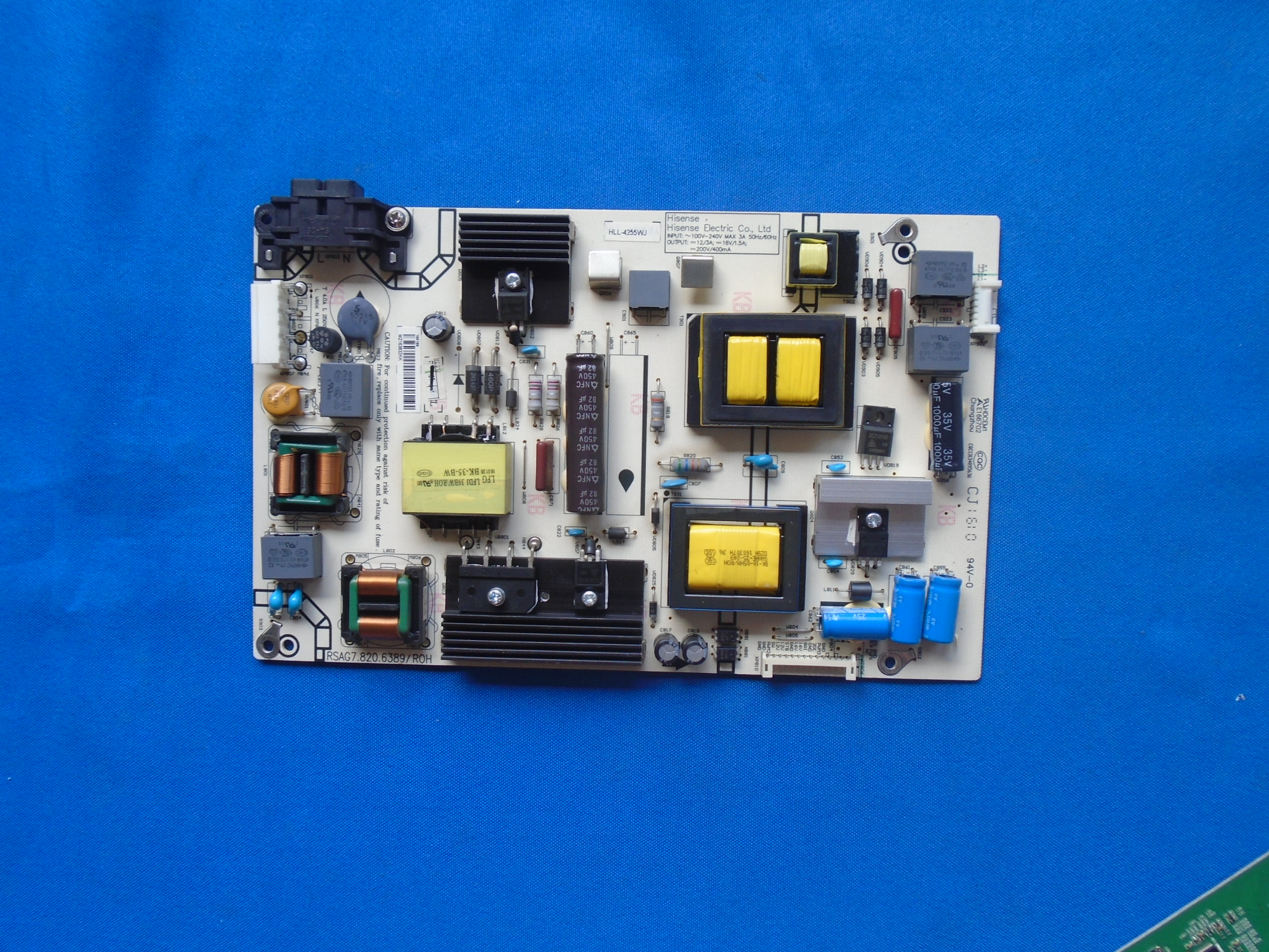 海信LED49K300U/3100A电源板RSAG7.820.6389HLL-4255WJ单电容四针