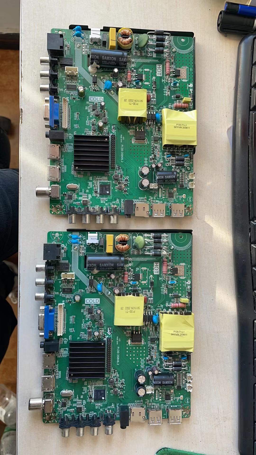 测试好A原装杂牌 55D18 主板P130-358V6.2 配屏LC546PU2L01熊猫屏