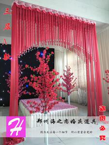 新款包邮婚庆道具拱门缎带门厅丝带亭迎宾门仪式亭农村婚礼道具
