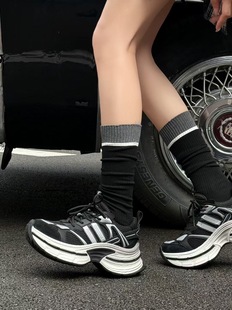 新款厚底深口巴黎系老爹休闲运动两穿女鞋户外潮流时尚百搭