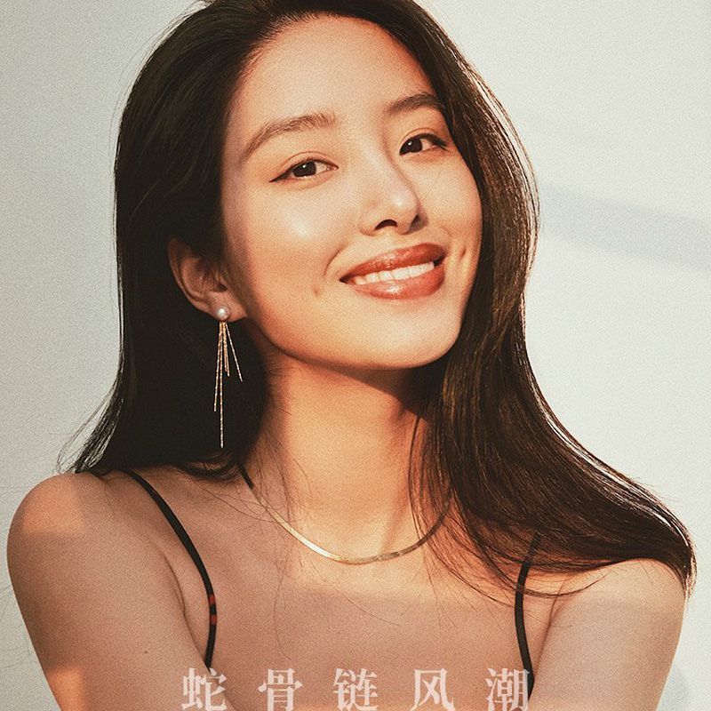 925银链蛇骨链apo同款锁骨链