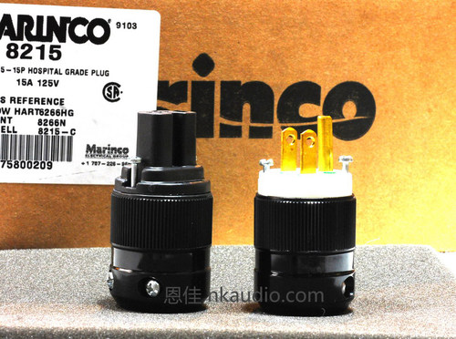 美国 Marinco玛连高 Audio音频专用插头8215+插尾320I 电源插头