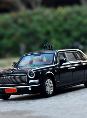 1/32红旗L5阅兵车合金汽车模型回力声光玩具H9检阅车迈巴赫S650