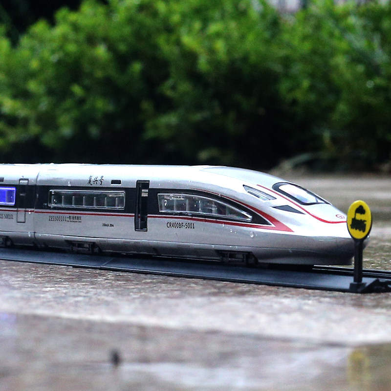 新1:87合金复兴号模型中国动车和谐号高铁火车回力声光真人发音