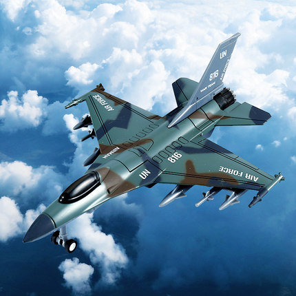 合金苏35战斗机 F16歼击机鱼鹰客运输机模型回力声光玩具航模飞机
