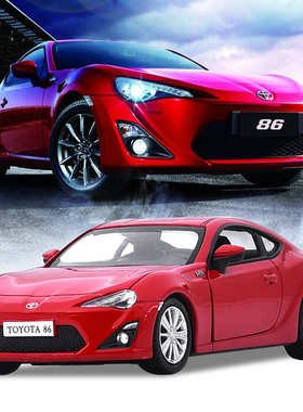 五寸丰田GT86合金汽车模型小钢炮轿跑车仿真车开门两厢回力车