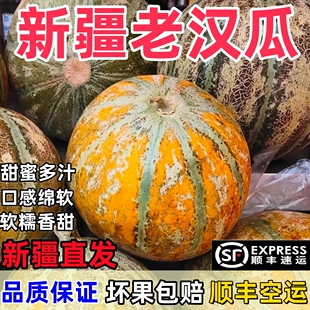 老汉瓜新疆正宗特产80老人冰淇淋瓜超甜瓜网纹瓜新鲜现摘顺丰空运