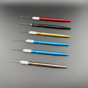 接发钩针理发店羽毛接发专用金属柄钩针配件接发勾针羽毛美发工具