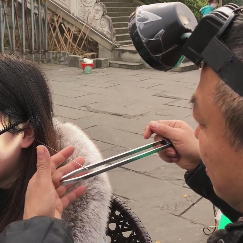 专业采耳工具音叉耳振玲打耳朵专用耳震响夹振佛夹挖耳音针鹅毛棒