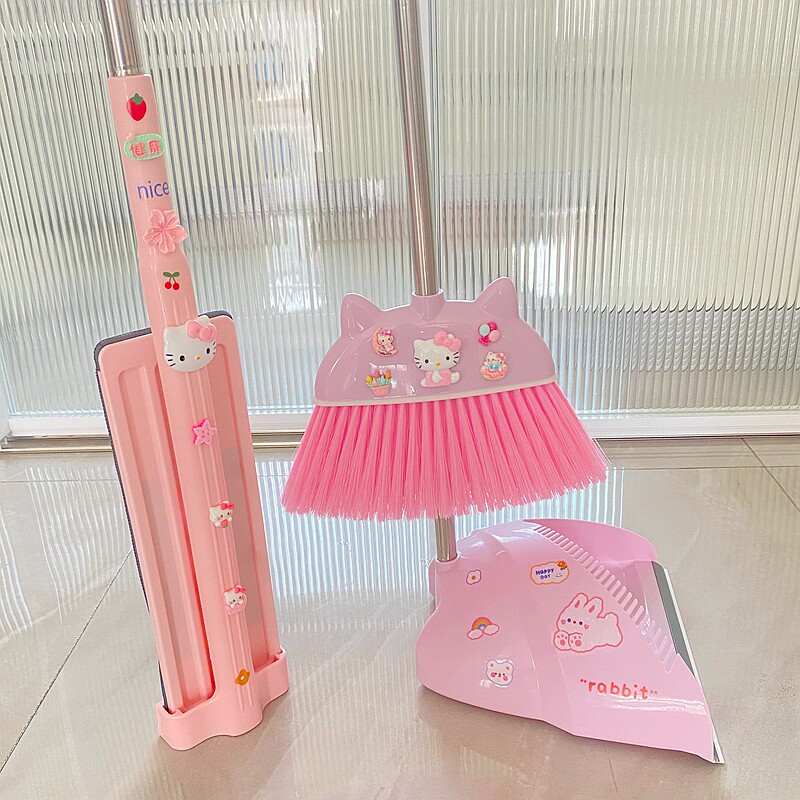 扫把簸箕套装可爱笤帚家用少女心创意扫帚清洁工具扫把拖把三件套