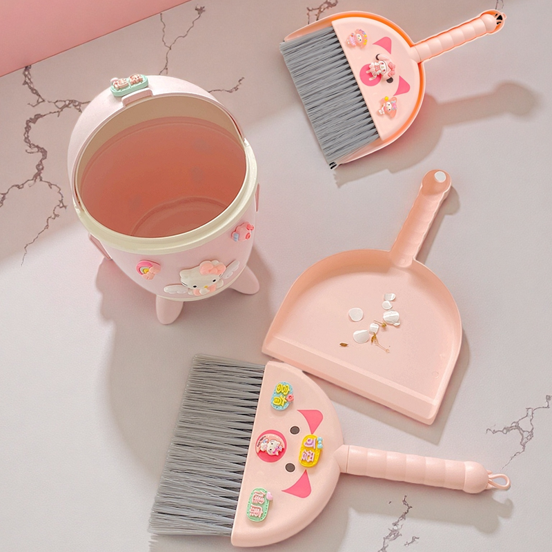 可爱儿童桌面清洁刷套装卡通新款桌面小扫把迷你台面簸箕套装扫帚