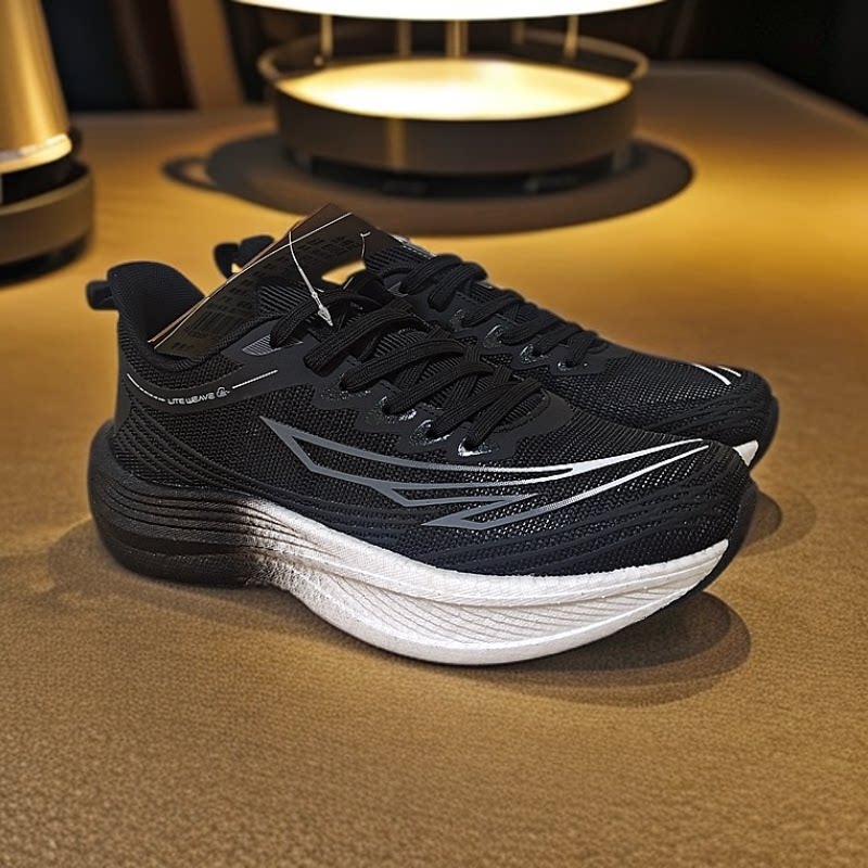 贝踏夏季透气男鞋超轻透网碳板运动鞋减震回弹男网面鞋防臭竞速