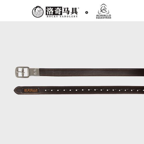 意大利Acavallo压缩金属扣马蹬带小牛皮马镫带 洛奇马具8212019