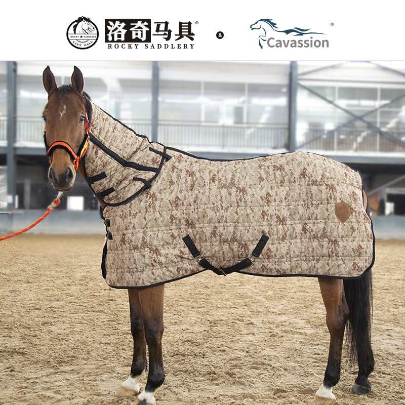 Cavassion迷彩训练马衣冬季加厚的衣服马驹马衣洛奇马具8219063