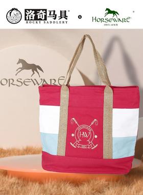 红色蓝色单肩布包 马术骑马包休闲包 复古经典骑士包女HW85101