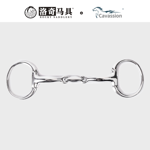 Cavassion O型三节菱形扣衔铁口衔嚼子马术骑马 洛奇马具8209215