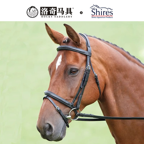 英国Shires-索尔兹伯里 牛皮水勒缰 英式马术缰绳马具8208045