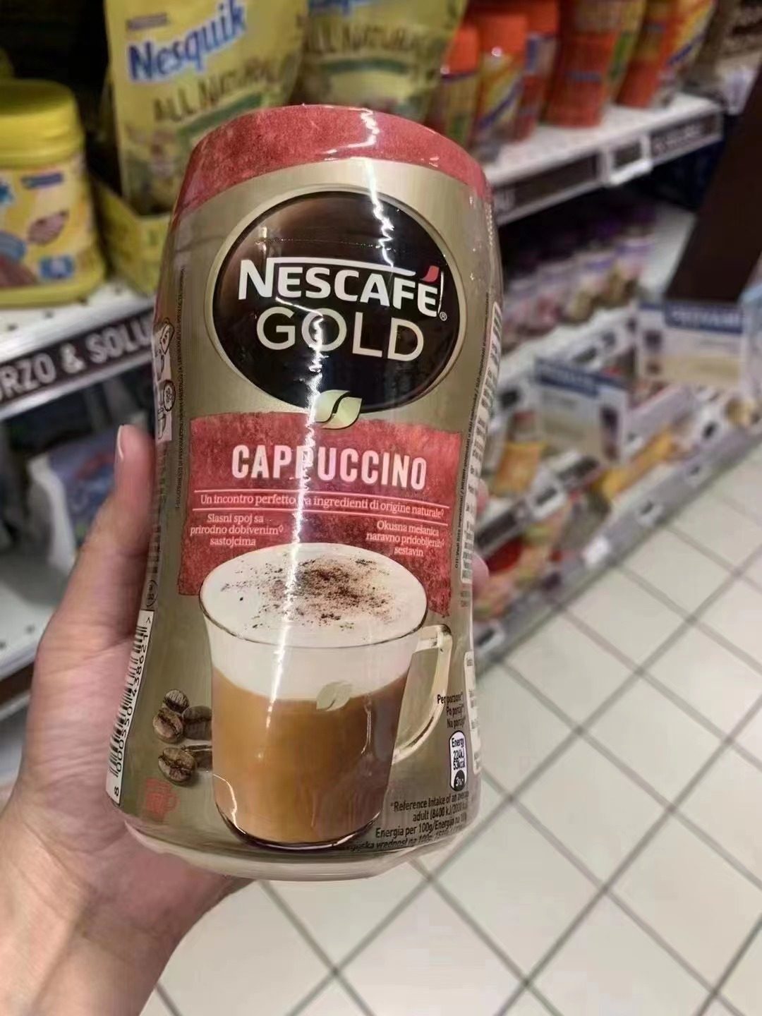 意大利nescafe雀巢cappuccino卡布奇诺250g速溶咖啡 经典款