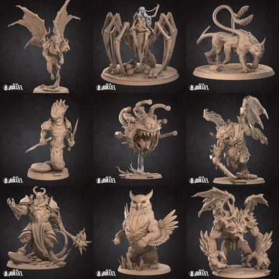 【招牌怪物】眼魔 蛇人 想未收 奇美拉 炎魔 龙裔DND桌游战棋模型