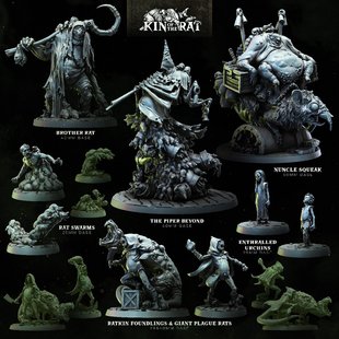 【鼠族】鼠人 鼠群 盗贼鼠 德鲁伊 吹笛者 巨肥鼠桌游DND战棋模型