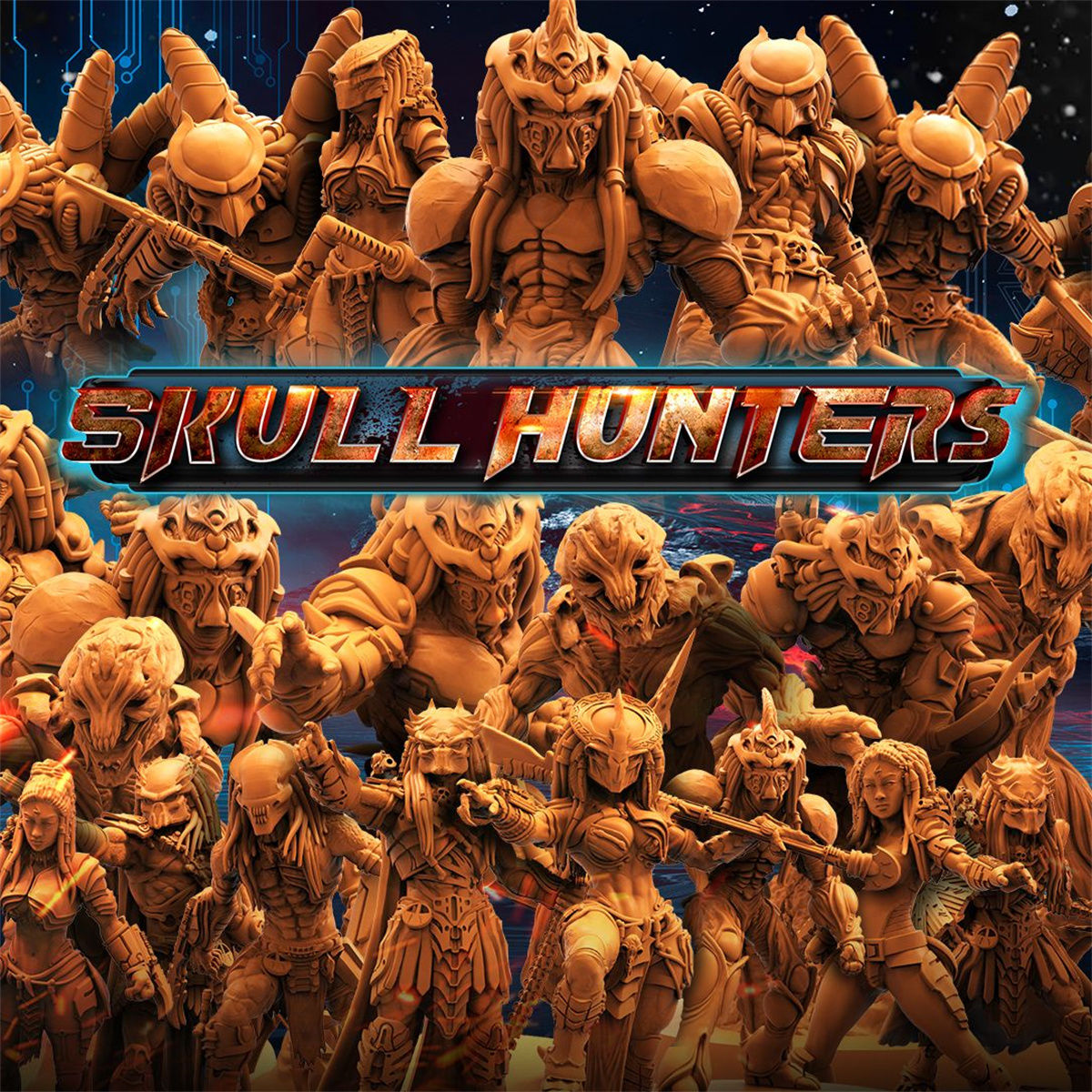 【铁血战士】酋长铁血 凯普铁血 雷普利 野口真知子 DND棋子模型