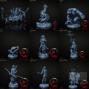 【腐败教会】人类 圣武士 精灵 食尸鬼食人魔DND桌游跑团战棋模型