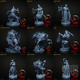 【噩梦庇护所】提夫林 人类 术士 恶魔 眼魔 DND桌游跑团战棋模型