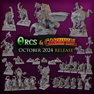 【兽人怪诞】 污秽领主 荒野兽人酋长 飞龙恶魔 中古战锤棋子模型