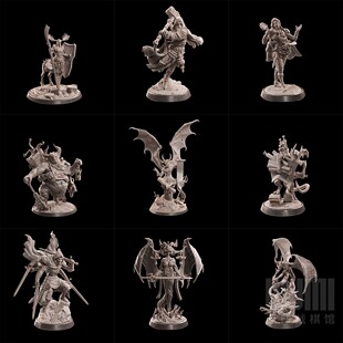 【恶魔契约】半人马 人类 恶魔 圣骑士 吟游 DND桌游跑团棋子模型