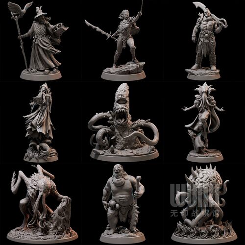 【噬脑怪物】恶魔 夺心魔 人类 眼魔 歌利亚 DND桌游跑团战棋模型