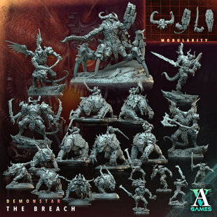 【混沌】地狱猎犬 士兵 恶魔王子 骑士 科幻战争锤神棋子桌游模型