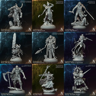 【恶棍英雄】骑士混沌之王人类卓尔兽人术士战士 DND跑团棋子模型