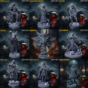 【恐惧农场】NPC 人类 半兽 睡魔 巫婆 英雄 DND桌游跑团战棋模型