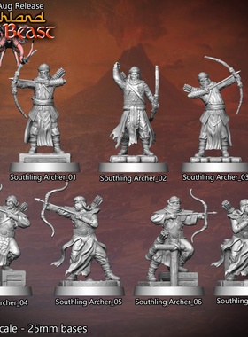 【南国勇士 】弓手 战士 骑兵 指环王魔戒第三方桌游跑团棋子模型