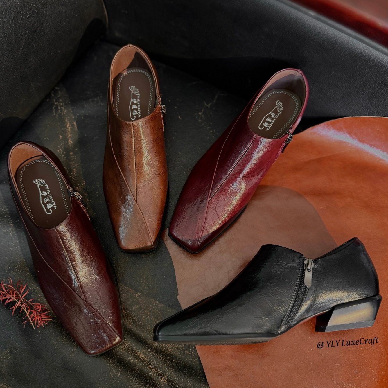 2071-2极简风低跟深口单鞋女2026春季新款百搭通勤复古方头小皮鞋,女鞋,深口单鞋,淘宝优惠券,粉丝福利购,淘宝优惠卷