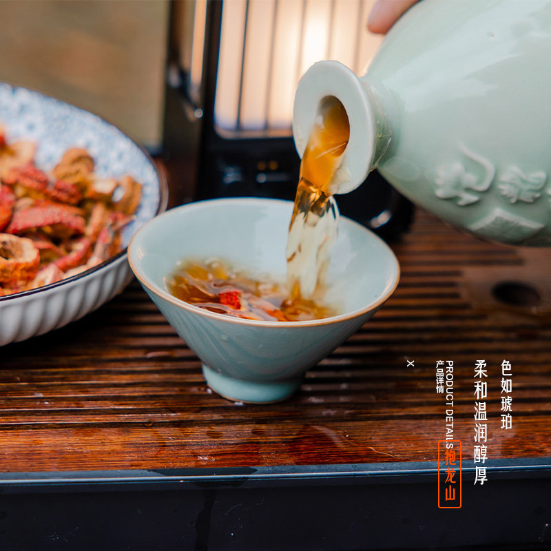 抱龙山绍兴十年青瓷黄酒手工冬酿350ml*6瓶礼盒装半干型花雕老酒