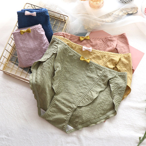 加大内裤纯棉mm200性感开叉中腰