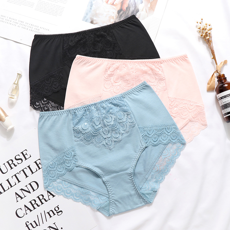 莫代尔内裤蕾丝透气女大码2025新