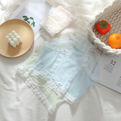 日系甜美少女大码内裤女性感蕾丝