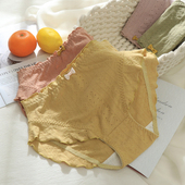 复古日系大码 高腰胖mm200斤性感高开叉透气三角裤 纯棉抗菌内裤 女