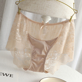 胖mm200斤高品质中腰薄款 奢华宫廷蕾丝性感内裤 女大码 透明无痕夏