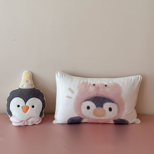 100支贡缎长绒棉枕套48 卡通可爱枕皮 74cm单人全棉纯棉枕头套