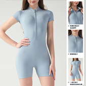 女式 显瘦运动健身跑步连体衣速干高强度练功服 连体瑜伽服修身